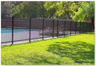 Six foot commercial grade wrought iron fence